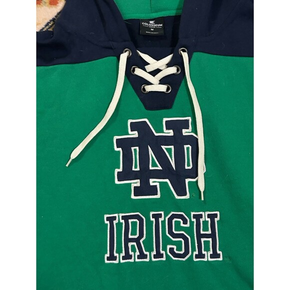 Notre Dame Lace‎ Up Hoodie Sz M NWT - Picture 2 of 5